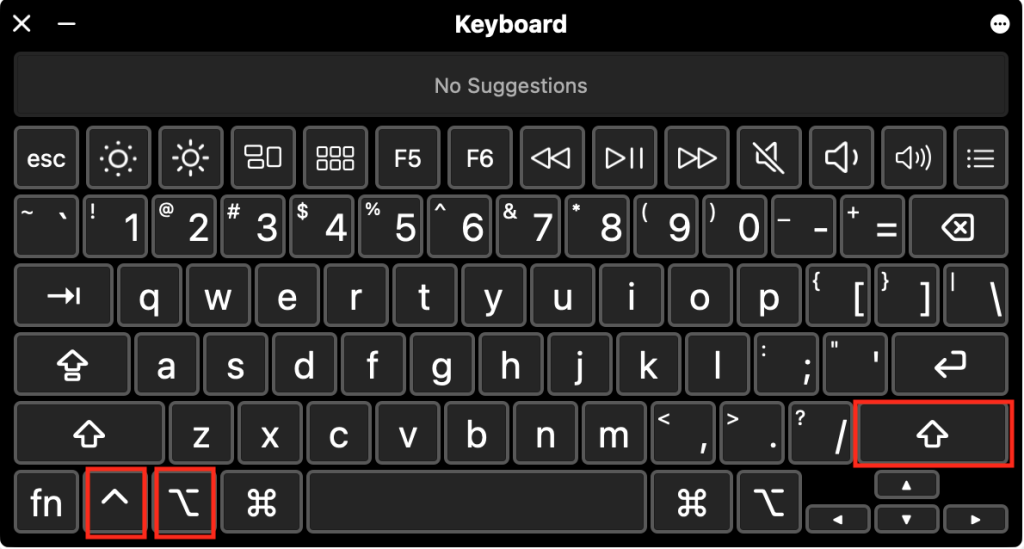 Keyboard < Option+Ctrl+Shift