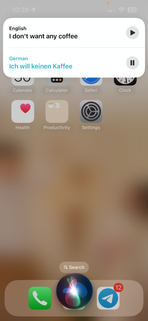 Siri tricks for translations