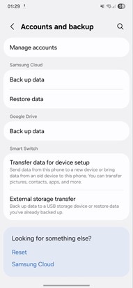 Account and Backup