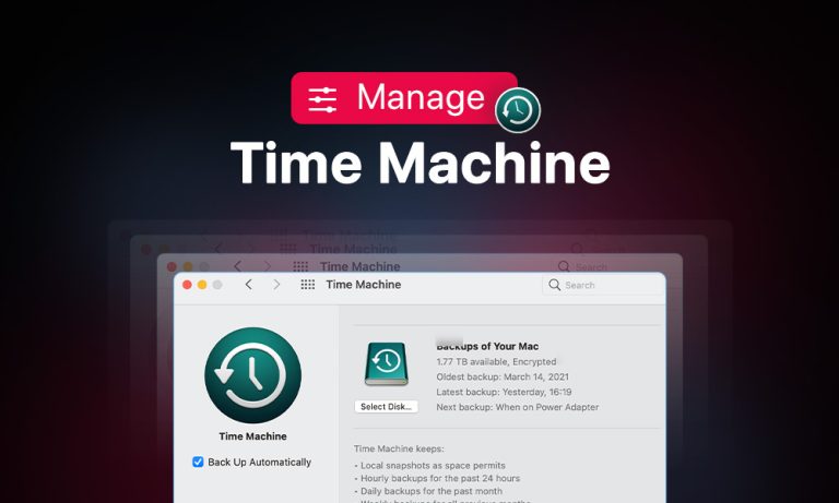 Manage Time Machine Backups
