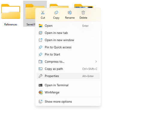 select Properties option