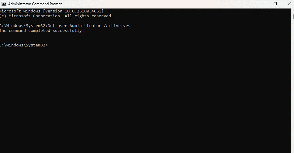 Use this command net user Administrator /active:yes