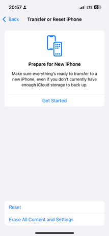Erase All Contents on iPhone