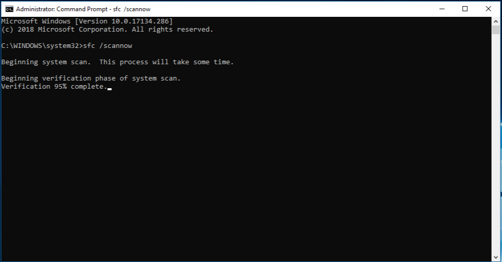 Use this command sfc /scannow