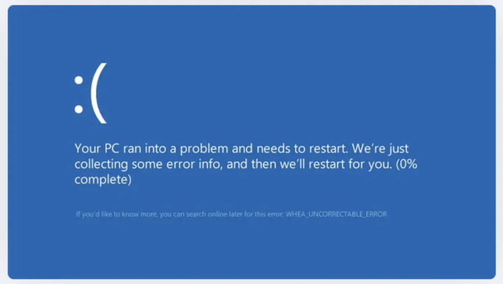 WHEA Uncorrectable Error on Windows 11