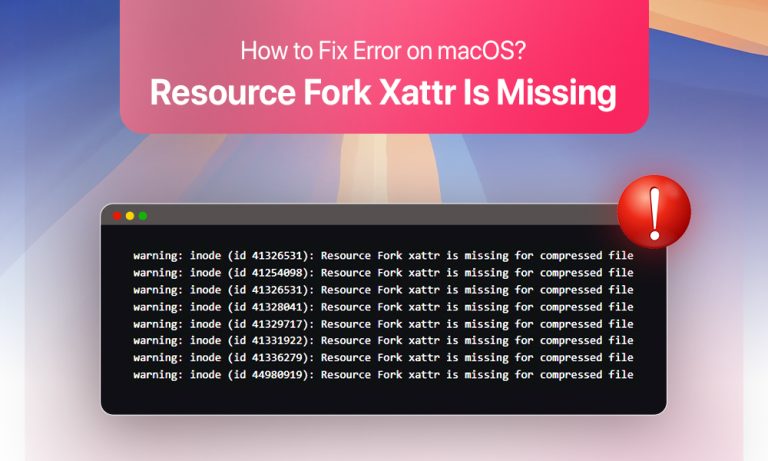 Resource Fork Xattr Is Missing Error