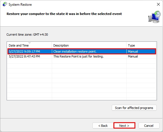 System Restore