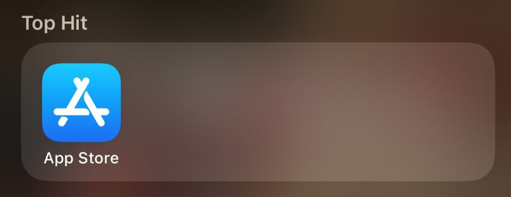 App store icon in iPhone device