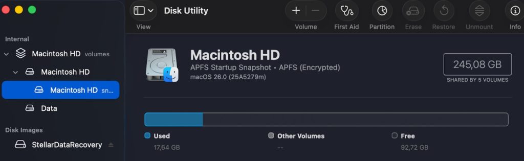 Applications > Utilities > Disk Utility