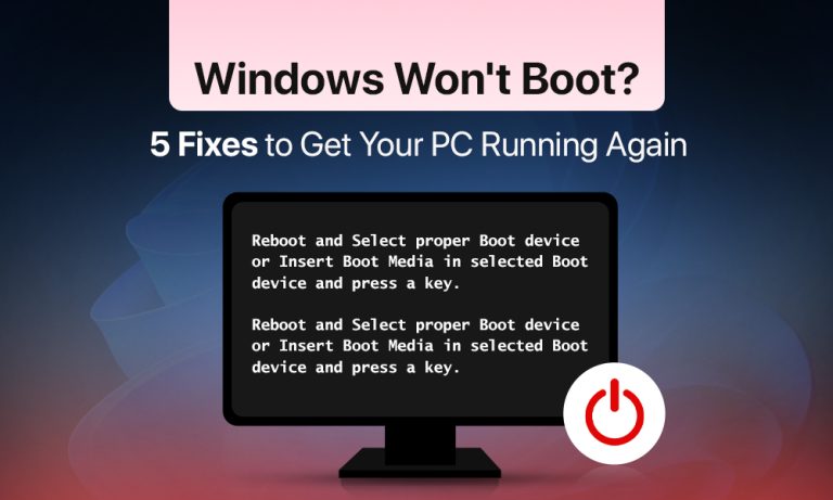 Windows Won't Boot