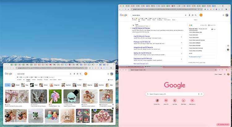 macOS Tahoe Mission Control