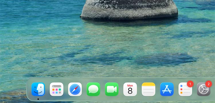 macOS Tahoe Dock