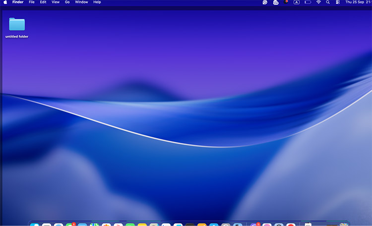 New Mac Tahoe 26 Interface