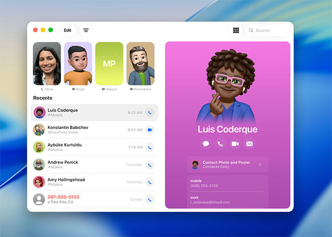 Phone app macOS Tahoe