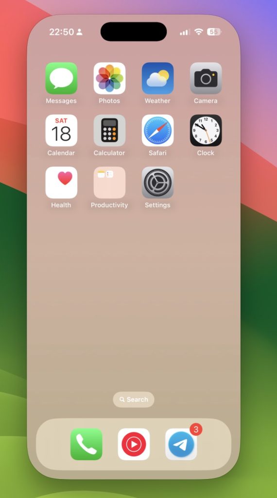 iPhone mirroring on Mac