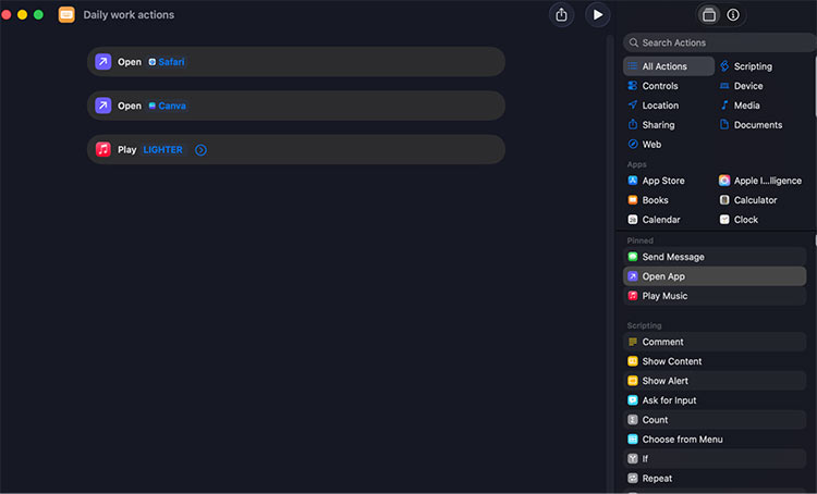 Create a shortcut on Mac
