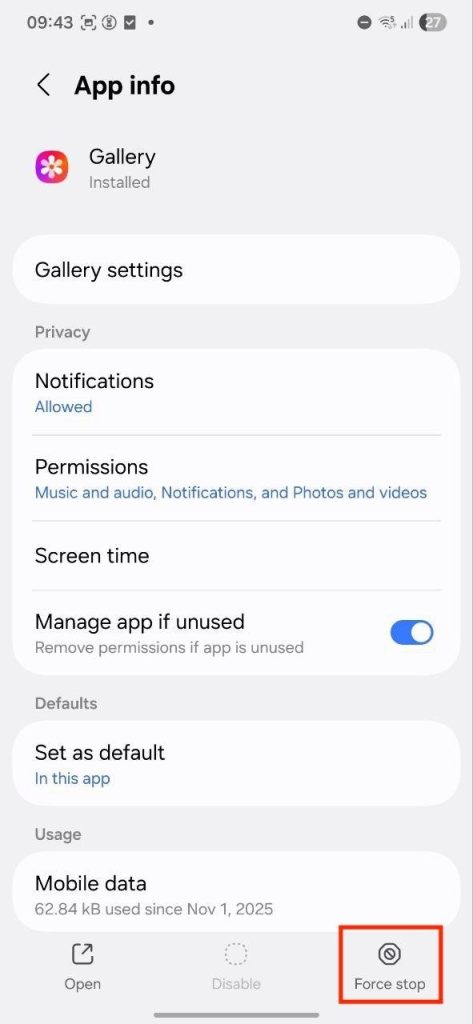 Execute Force Shutdown